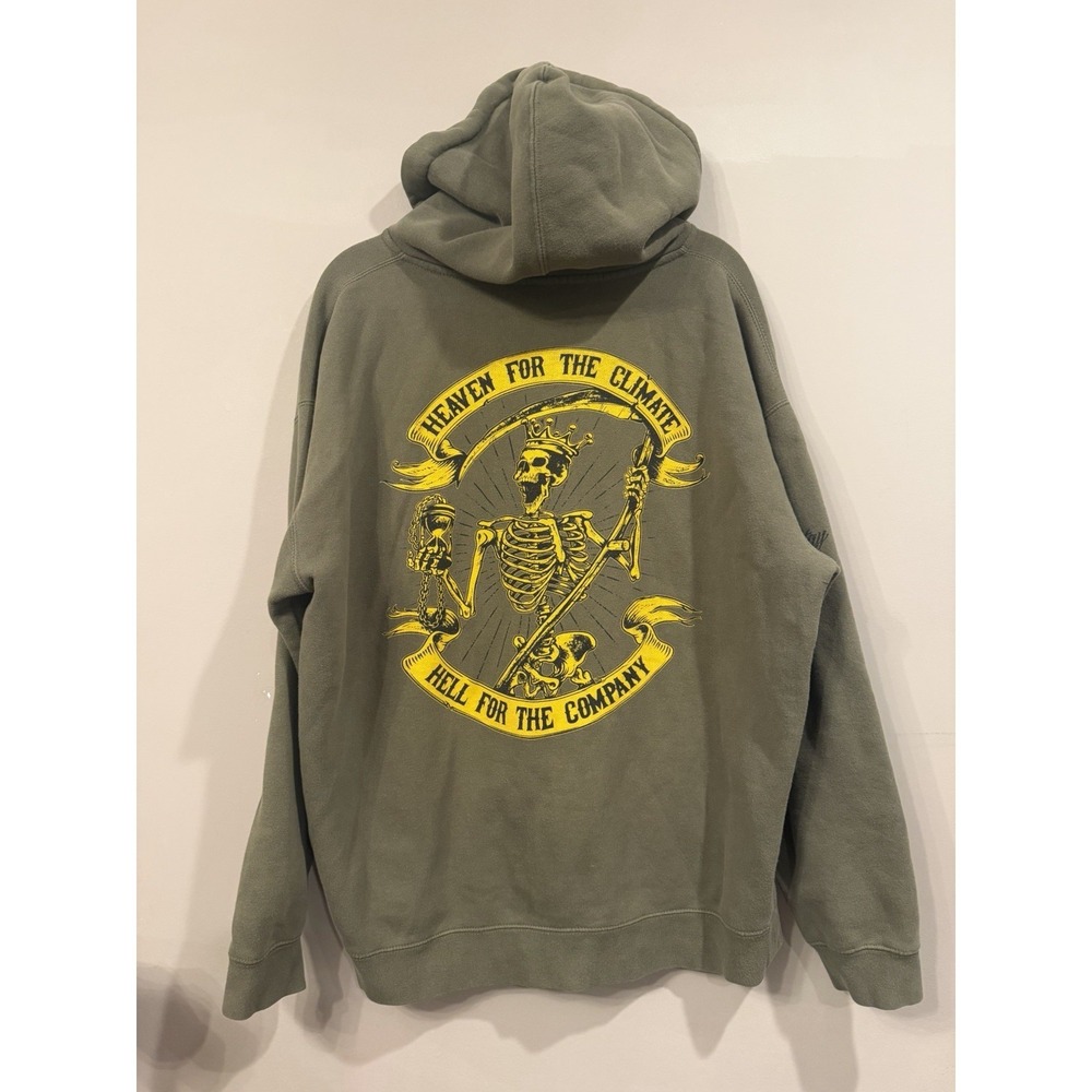 Zero Foxtrot Skeleton Hoodie XL  Army Green Heaven For The Climate